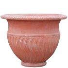 Impruneta Terracotta, Vaso a Tortiglione Liscio, runder Pflanztopf, Blumentopf, Vase