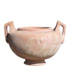 Impruneta Terracotta, Cache-Pot Etrusco con Manici, etruskischer schlichter Pflanztopf mit Griffen, Vase