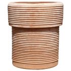 Impruneta Terracotta, Vaso vite millerighe, Blumentopf, Pflanztopf, rund, verziert, gerippt, Streifendekor, Terracottatopf