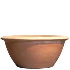 Impruneta Terracotta, Catino a conca liscio, Pflanztopf, Blumentopf, Becken, rund, groß, grau, schlicht, Terracottatopf, Terracottabecken, Rosentopf