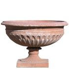 Impruneta Terracotta, Alzata Decorata, verzierter Pokal, Pflanztopf