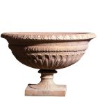 Impruneta Terracotta, Alzata Decorata, verzierter Pokal, Pflanztopf