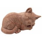 Galestro Terracotta, Gattino che dorme, schlafende Katze, Dekoration, Garten, Figur