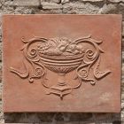 Impruneta Terracotta, Pannello con Fruttiera Rinascimentale, Wandbild Fruchtkorb, Renaissance, Dekoration, Relief