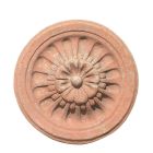 Impruneta Terracotta, Rosetta Bordo Liscio, Wandbild, Rosette, Dekoration