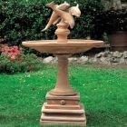 Impruneta Terracotta, Fontana con Delfini, freistehender Brunnen mit Delfinfiguren