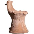 Impruneta Terracotta, Sedile con spalliera, Stuhl, Gartenstuhl, Terracottastuhl, Gartenmöbel, Sitz mit Rückenlehne