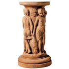 Impruneta Terracotta, Colonna con Putti, Säule mit Putten, Basis, Sockel