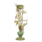 Porzellan-Kerzenhalter mit Bronzeanteilen, A BRONZE MOUNTED PORCELAIN CANDLE HOLDER