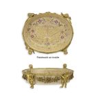 Porzellanschale, Snackschale, Obstschale, Präsentierteller, Schale, Schüssel, Tischdekoration, Bronzeanteile, A BRONZE MOUNTED PORCELAIN BOWL (1 Stück)