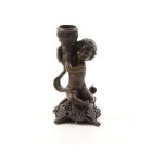 Kerzenhalter mit Putte aus Bronze, A BRONZE PUTTO CANDLESTAND