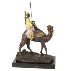 Bronzefigur Dromedar mit Reiter, Kamelfigur, A BRONZE SCULPTURE OF A DROMEDARY AND RIDER