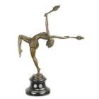 Bronzefigur Flammentänzerin, A BRONZE SCULPTURE OF A FLAME LEAPER