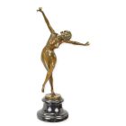 Bronzefigur nackte Akrobatin, A BRONZE SCULPTURE OF A BALL DANCER