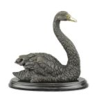 Bronzefigur Schwan, A BRONZE SCULPTURE OF A SWAN