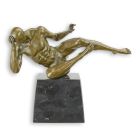 Erotische Bronzefigur männlicher Akt, AN EROTIC BRONZE SCULPTURE OF A MALE NUDE