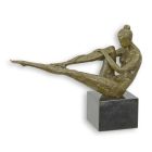 Moderne Bronzefigur nackte Frau, A MODERNIST BRONZE SCULPTURE OF A RECLINING FEMALE NUDE