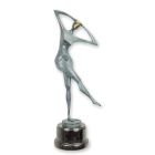 Moderne Bronzefigur Tänzerin, A MODERNIST BRONZE SCULPTURE OF A DANCING FEMALE