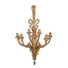 7-flammiger vergoldeter Wandleuchter aus Bronze, A SEVEN LIGHT GILT BRONZE WALL APPLIQUE