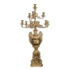 Zehnflammiger vergoldeter Kerzenleuchter aus Bronze, A TEN LIGHT GILT BRONZE CANDELABRUM