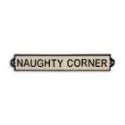 Gusseisen-Schild "Freche Ecke", A CAST IRON "NAUGHTY CORNER" PLAQUE