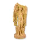 Polyresin-Figur weiblicher Akt mit drapiertem Tuch, A RESIN SCULPTURE OF A DRAPED FEMALE NUDE