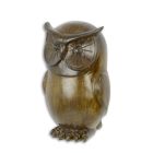 Polyresin-Tierfigur Eule, A RESIN SCULPTURE OF AN OWL