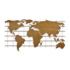 Wanddekoration Weltkarte aus Eisen, A WALL MOUNT IRON WORLD MAP CARD RACK