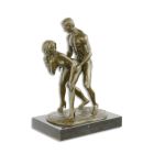 Erotische Bronzefigur, AN EROTIC BRONZE SCULPTURE OF A COUPLE MAKING LOVE