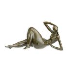 Moderne Bronzefigur weiblicher Akt, L. 23,7 cm, Frauenakt, A BRONZE SCULPTURE OF A FEMALE NUDE