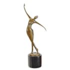 Moderne Bronzefigur Tänzerin, A MODERNIST BRONZE SCULPTURE OF A DANCING FEMALE