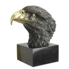 Bronzetierfigur Adlerkopf, A BRONZE SCULPTURE OF AN EAGLE HEAD