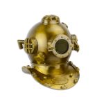 Taucherhelm, Messing und Kupfer, messingfarben, A BRASS AND COPPER DIVING HELMET - BRASS FINISH