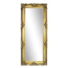 Wandspiegel, rechteckig, verzierter, goldfarbener Rahmen, Spiegel, Hochformat, Ganzkörperspiegel, Flurspiegel, Innendekoration, Raumdekoration,  A GOLD MIRROR