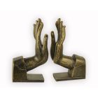 Paar Buchstützen aus Gusseisen, A PAIR OF CAST IRON HAND SHAPED BOOKENDS