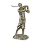 Gusseisenfigur Golfer, A CAST IRON FIGURINE OF A GOLFER