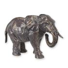 Gusseisentierfigur Elefant, Elefantenfigur, Tierfigur, A CAST IRON SCULPTURE OF AN ELEPHANT