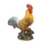 Gusseisenfigur Hahn, Hahnfigur, Gusseisenhahn, Tierfigur, Gusseisentier, Gartenfigur, Dekofigur, A CAST IRON ROOSTER