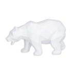 Tierfigur Bär aus Polyresin, vieleckige Oberfläche, weiß, A RESIN POLYGONAL FIGURINE OF A BEAR, WHITE