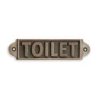 Gusseisenschild "Toilet" (Toilette), A CAST IRON "TOILET" PLAQUE