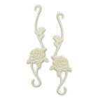 2er-Set Wandhaken Rosen aus Gusseisen, A PAIR OF CAST IRON HOOKS