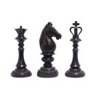 3er-Set Polyresin-Schachfiguren, A SET OF 3 RESIN CHESS PIECES