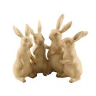 4er-Set Polyresin-Hasenfiguren, A RESIN GROUP OF 4 BUNNIES