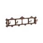 Gusseisen-Garderobenwandhaken, braun, A BROWN CAST IRON COAT HOOK