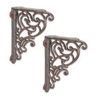 Paar Blumenhaken aus Gusseisen, A PAIR OF CAST IRON WALL BRACKETS