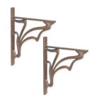 Paar Jugendstil-Blumenhaken aus Gusseisen, A PAIR OF CAST IRON ART NOUVEAU WALL BRACKETS