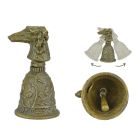 Figürliche Bronze-Tischglocke Hundekopf, A BRONZE TABLE BELL WITH A BORZOI'S HEAD GRIP (1 Stück)