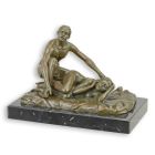 Erotische Bronzefigur, AN EROTIC BRONZE SCULPTURE