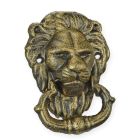 Türklopfer mit Löwenkopf aus Gusseisen, A PAIR OF CAST IRON LION HEAD DOOR KNOCKERS