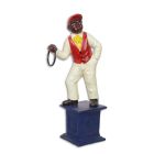 Gusseisenfigur Jockey mit Ring, A CAST IRON "JOCKO" STYLE HITCHING POST